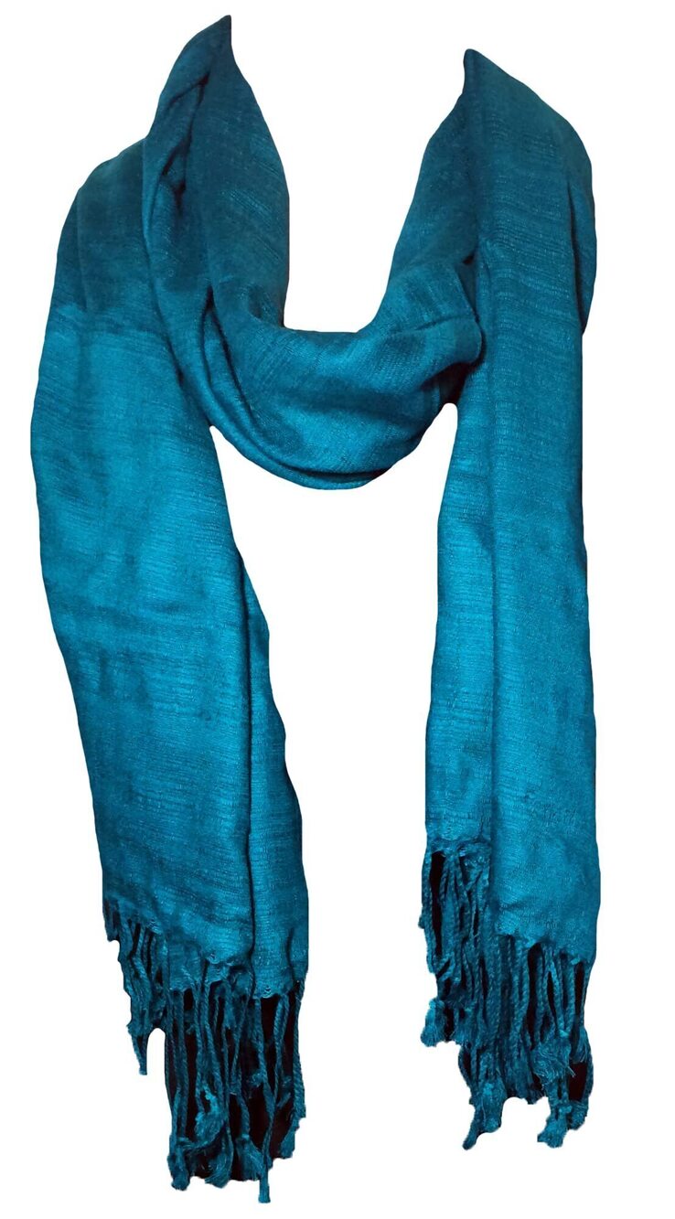 7274 100% Natural Pure Silk Scarf Solid Color Plain Scarves Soft Winter